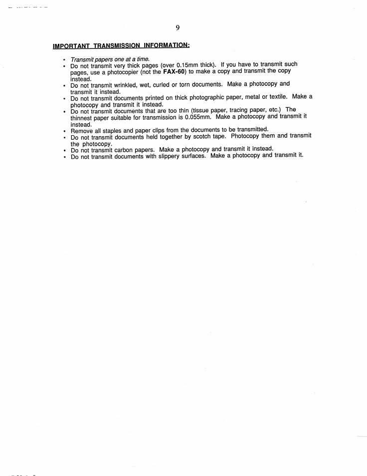 Brother FAX-60 User Manual | Page 15 / 36
