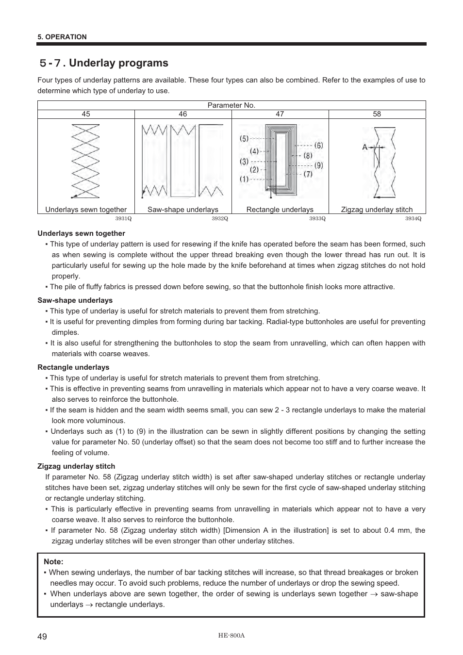 ዑ - ዓ . underlay programs | Brother HE-800A User Manual | Page 57 / 118