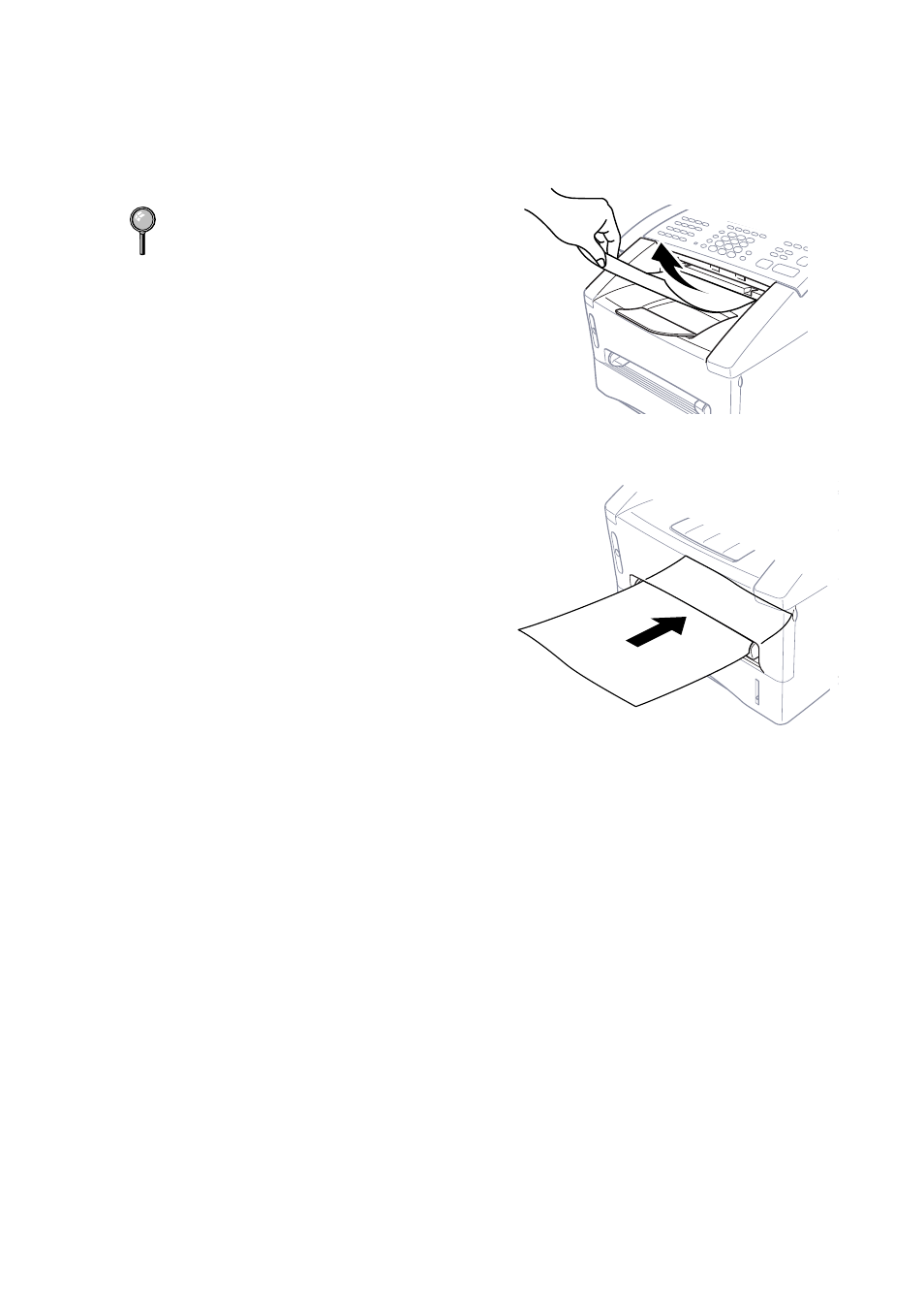 Front output bin, Manual feed slot | Brother FAX 4750 User Manual | Page 121 / 183