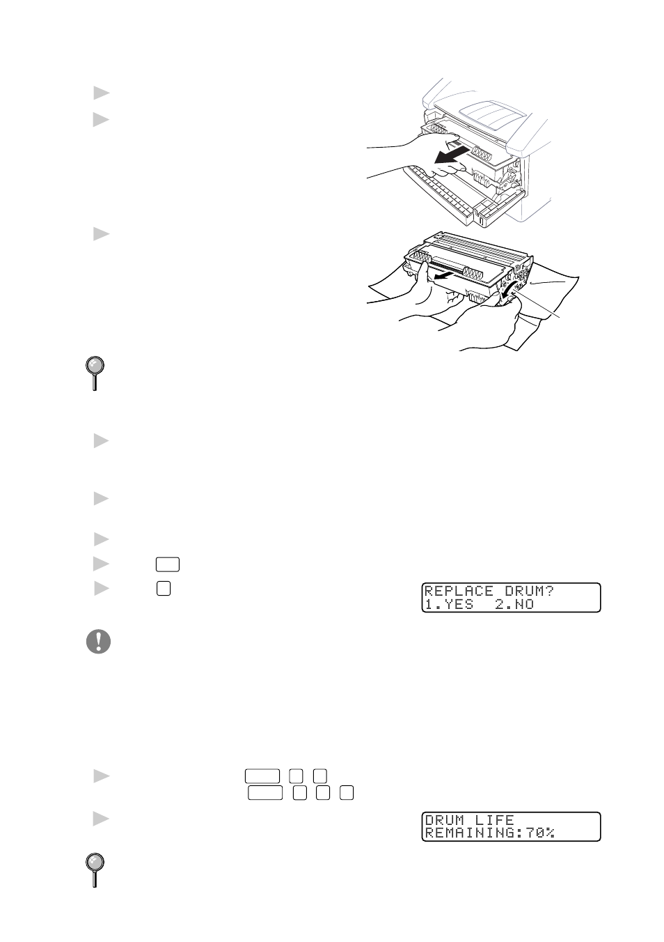 Checking the drum life | Brother FAX 4750 User Manual | Page 161 / 183