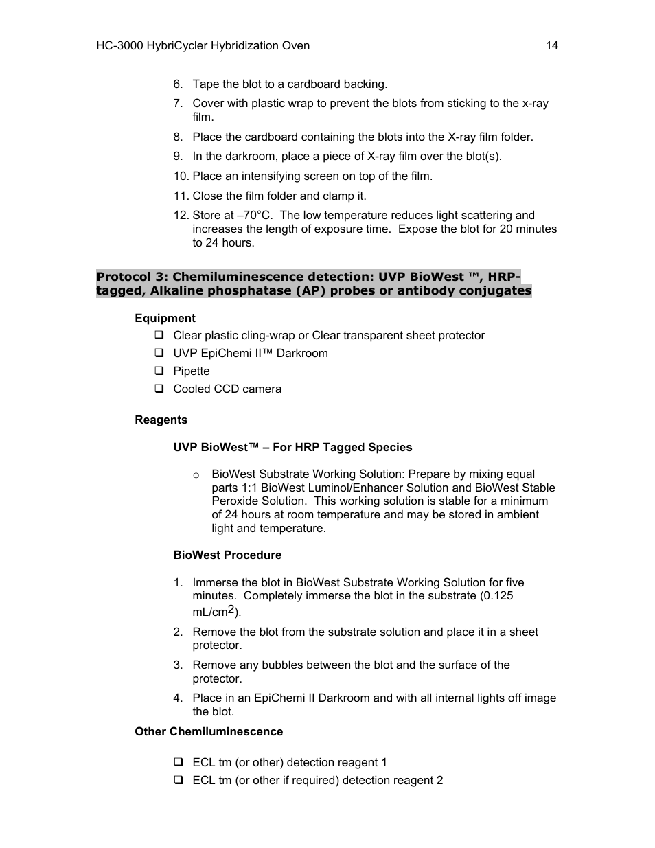 UVP HybriCycler User Manual | Page 14 / 15