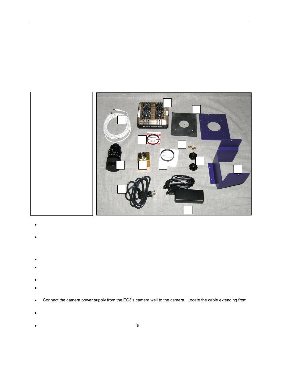 Chemi 410 camera kit with manual lens | UVP BioChemi 500 Camera User Manual | Page 6 / 7