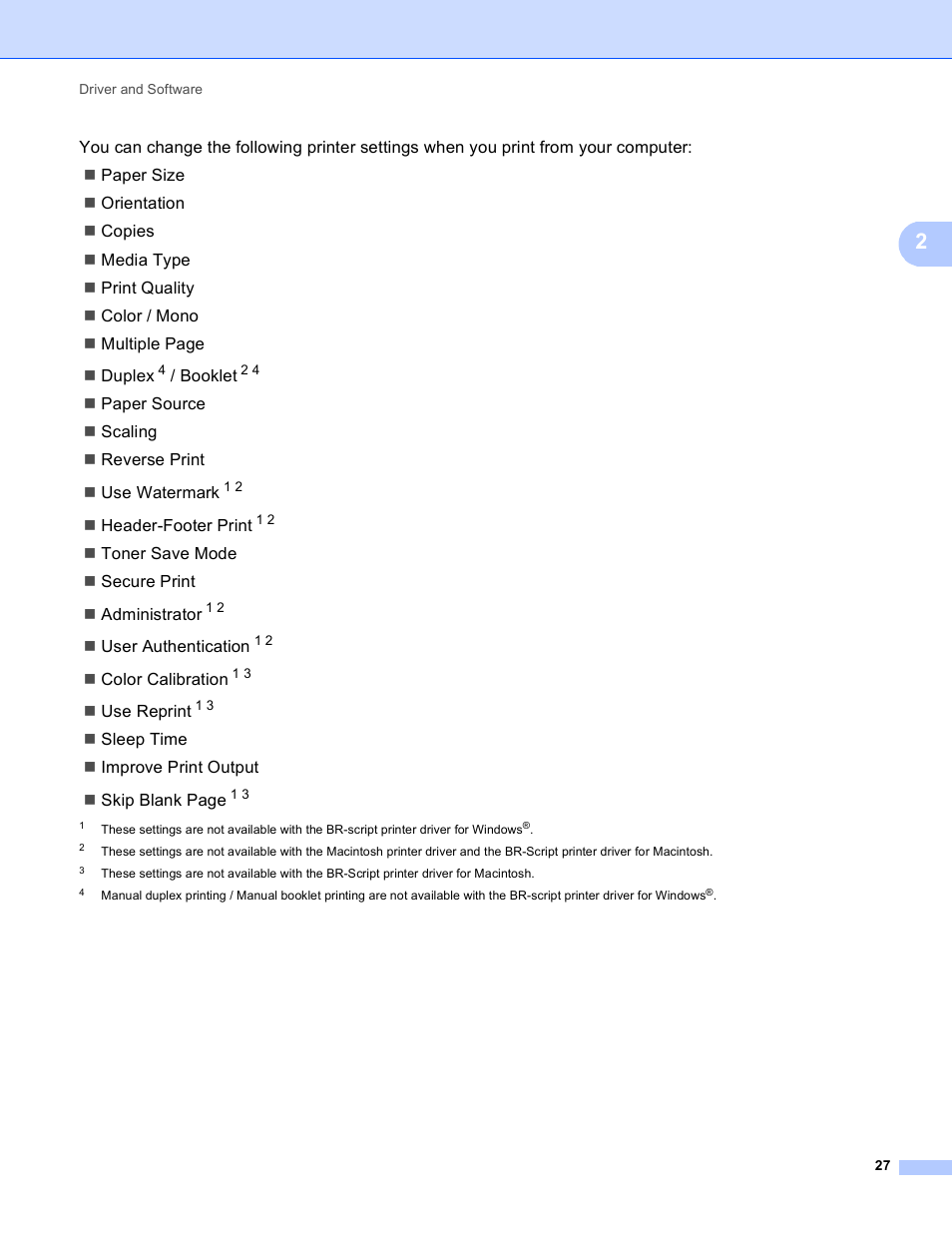 Brother HL 4150CDN User Manual | Page 33 / 199