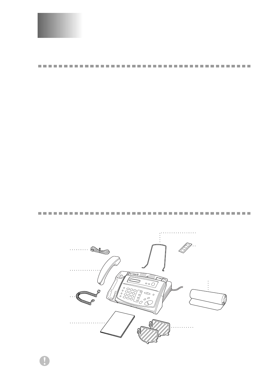 Location and connections, Caution, Packing list | Location and connections -1, Caution -1 packing list -1 | Brother FAX-222 User Manual | Page 13 / 99