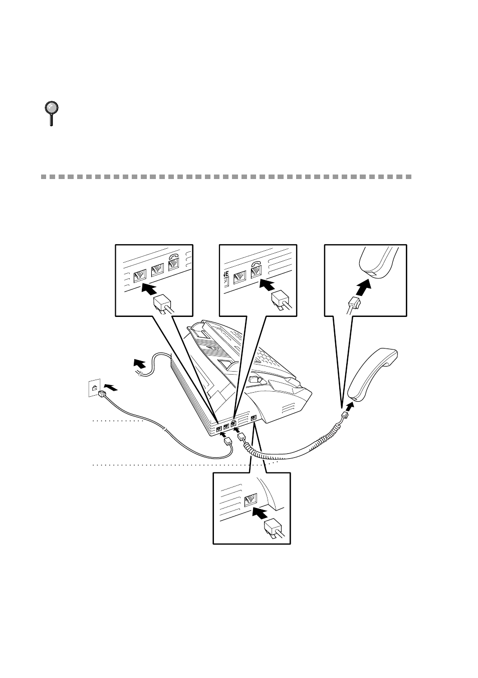 About brother paper, Connectious, Connecting the machine | About brother paper -4, Connectious -4, Connecting the machine -4 | Brother FAX-222 User Manual | Page 16 / 99
