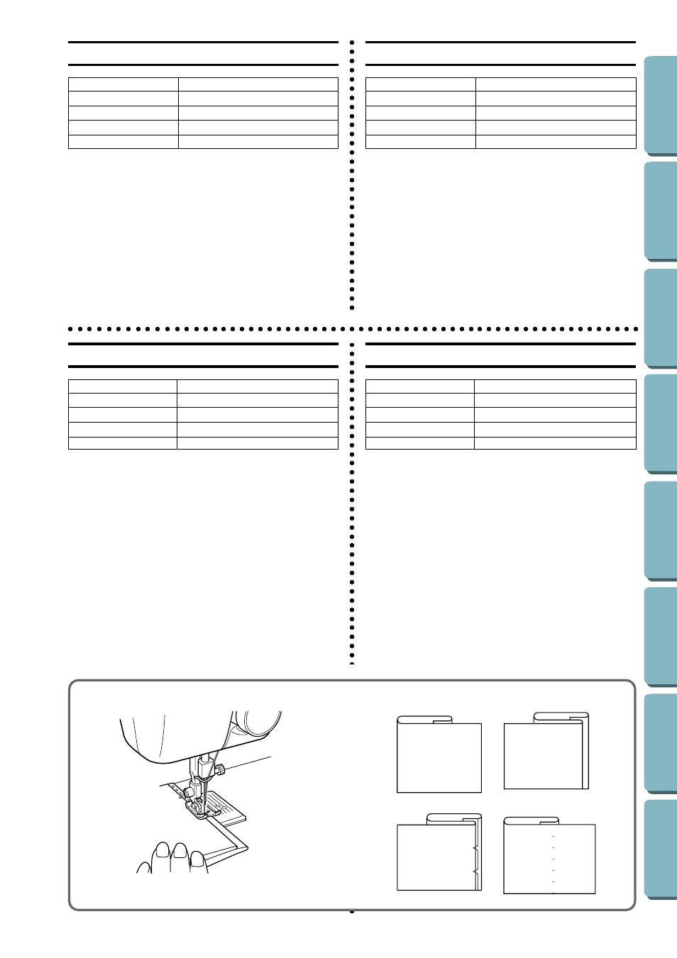 Blind hem stitch, Point d’ourlet invisible, Puntadas invisibles | Bainha com ponto invisível, Ab c d | Brother LS-1717 User Manual | Page 58 / 82
