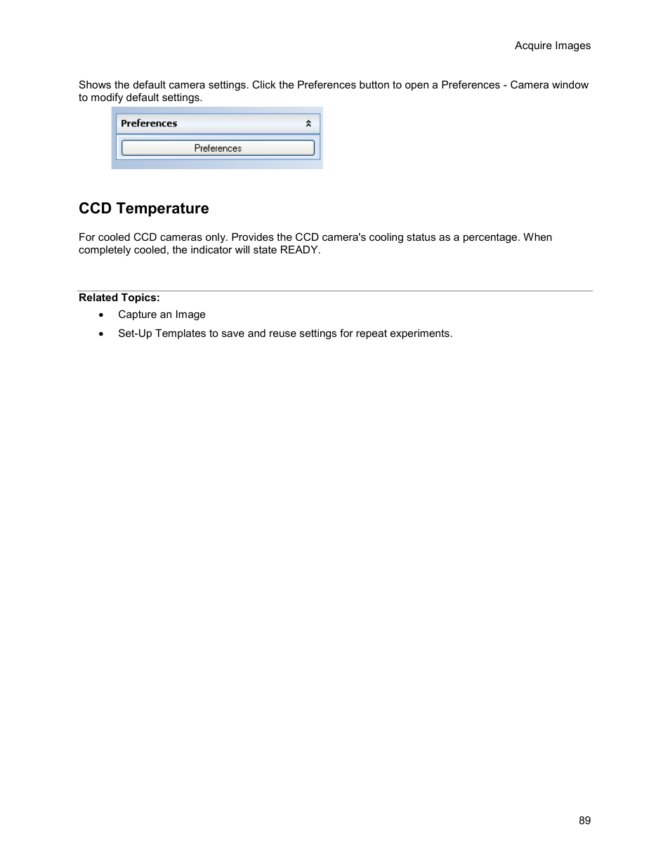 Ccd temperature | UVP Life Science User Manual | Page 103 / 269