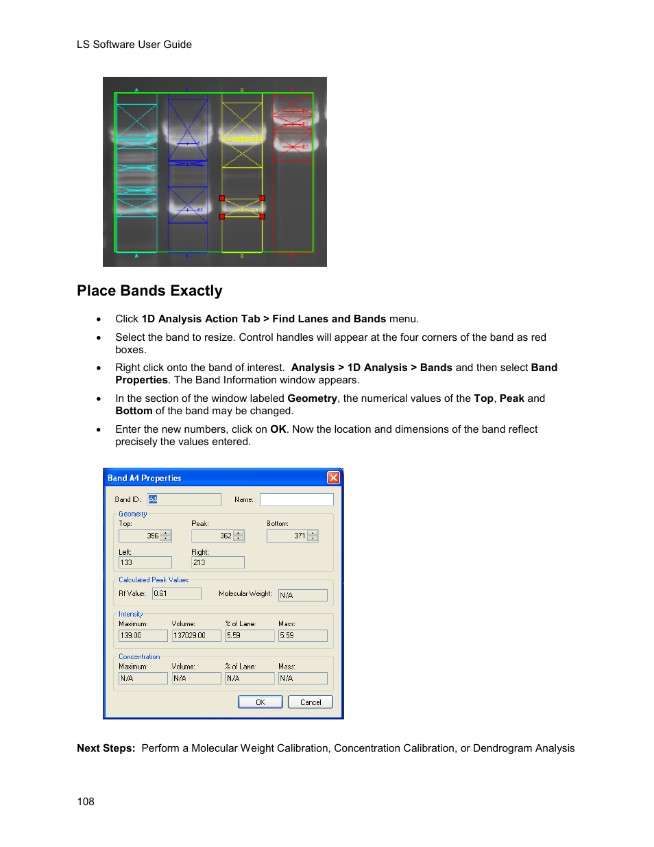 Place bands exactly | UVP Life Science User Manual | Page 122 / 269