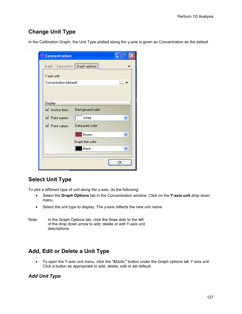 Change unit type, Select unit type, Add, edit or delete a unit type | UVP Life Science User Manual | Page 141 / 269