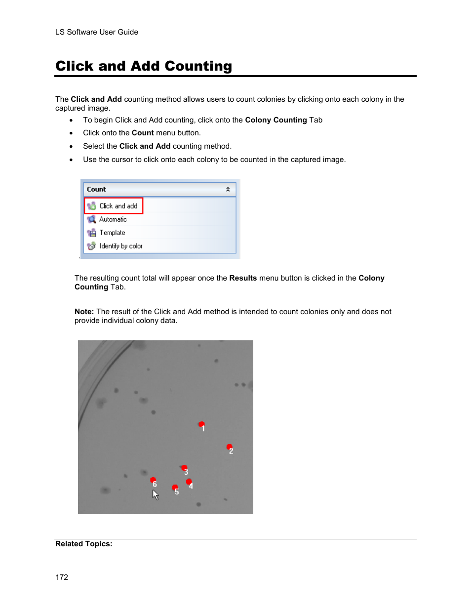 Click and add counting | UVP Life Science User Manual | Page 186 / 269