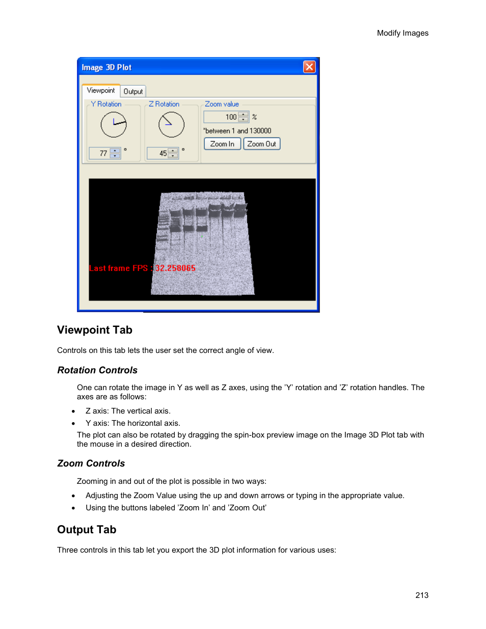 Viewpoint tab, Output tab | UVP Life Science User Manual | Page 227 / 269