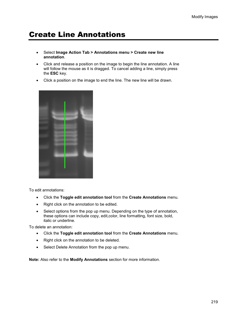 Create line annotations | UVP Life Science User Manual | Page 233 / 269