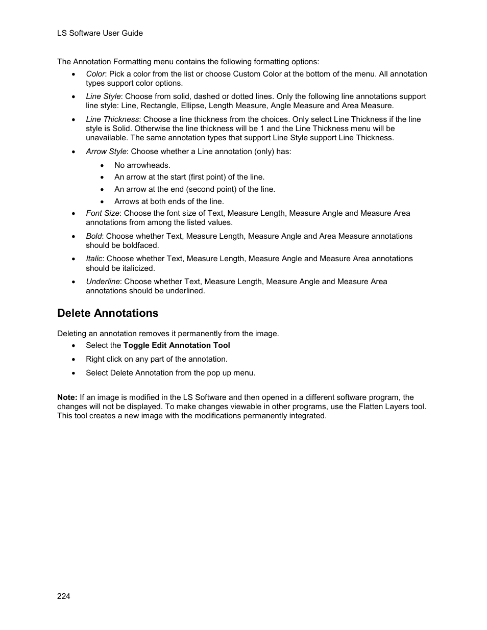 Delete annotations | UVP Life Science User Manual | Page 238 / 269