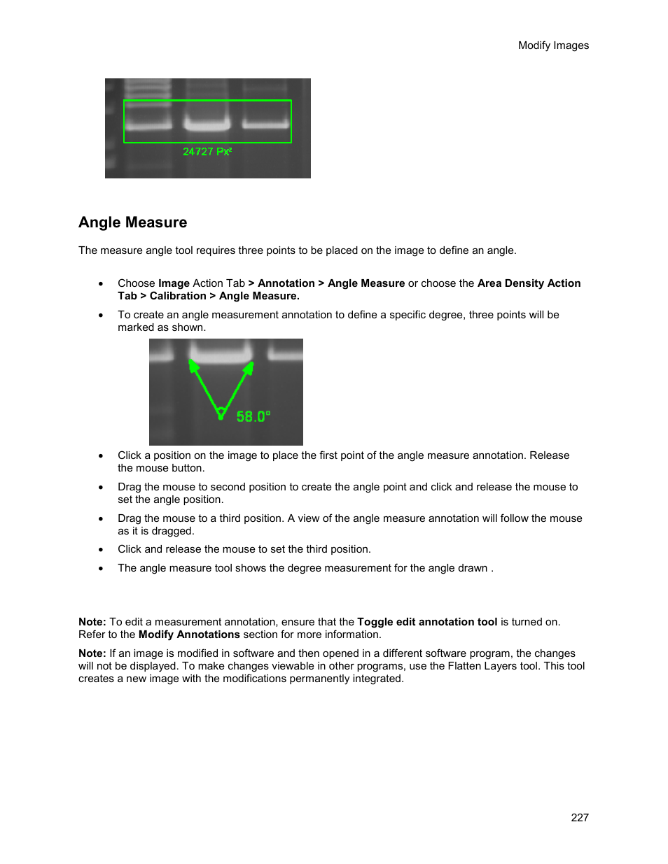 Angle measure | UVP Life Science User Manual | Page 241 / 269