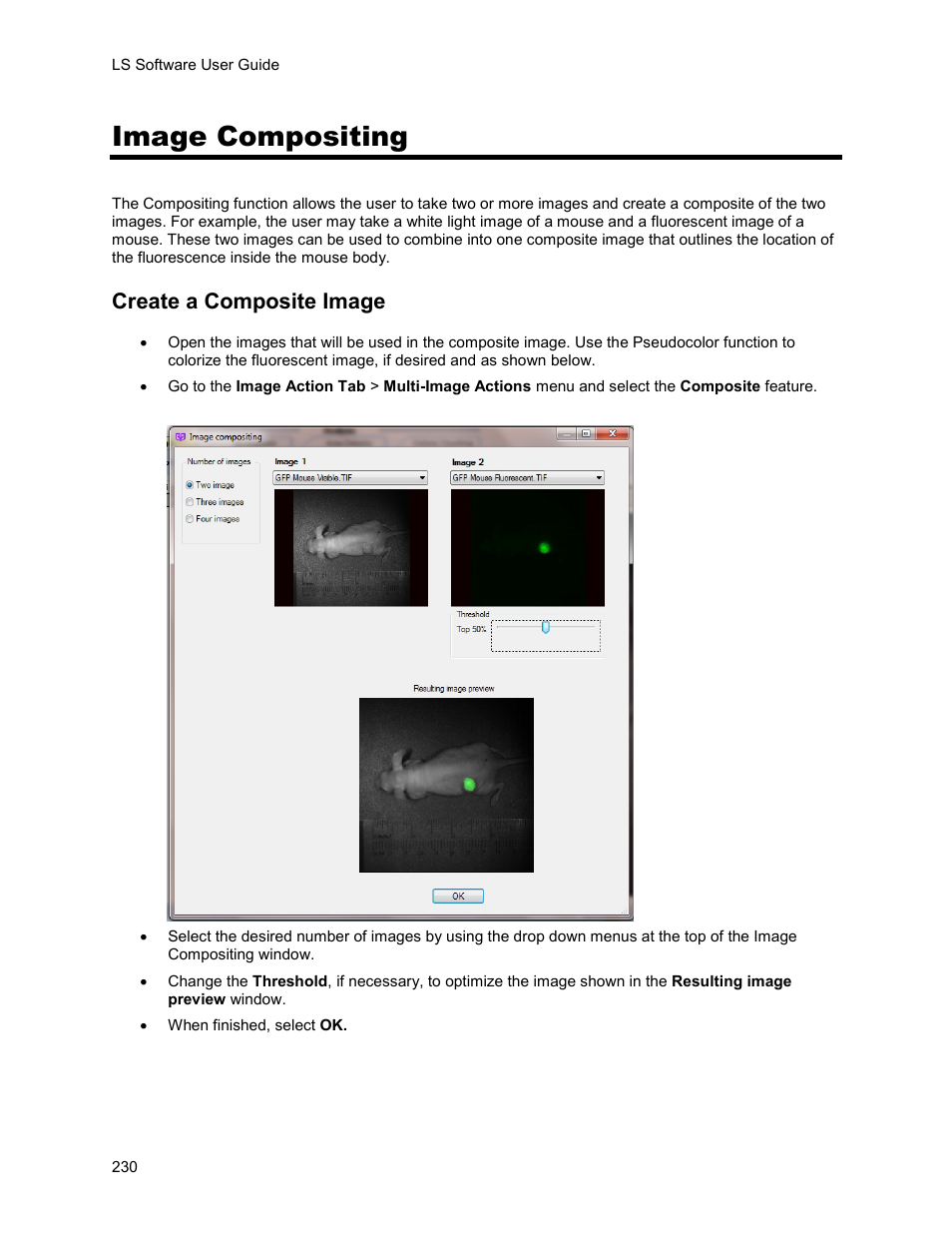 Image compositing, Create a composite image | UVP Life Science User Manual | Page 244 / 269