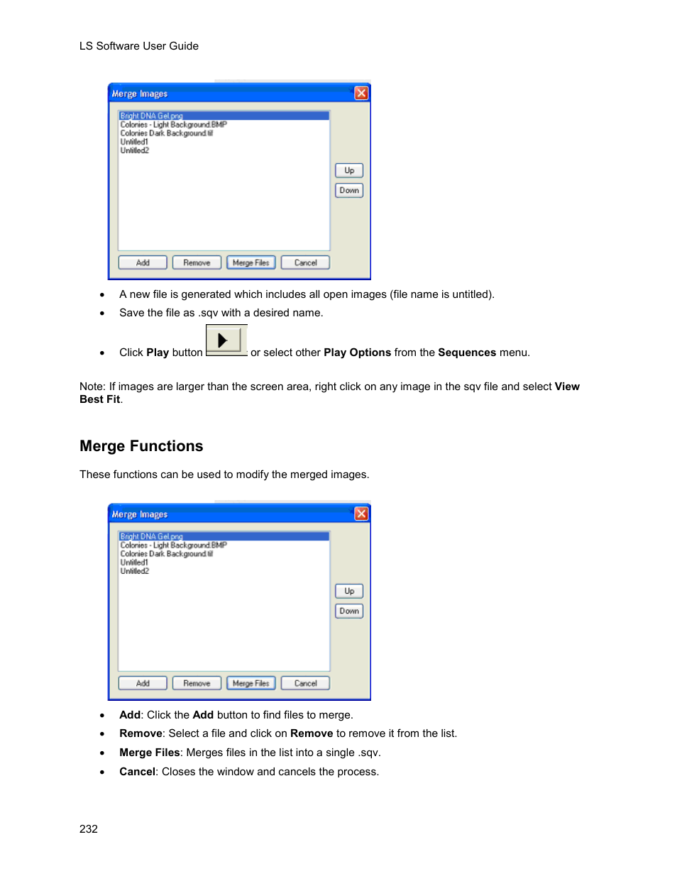 Merge functions | UVP Life Science User Manual | Page 246 / 269