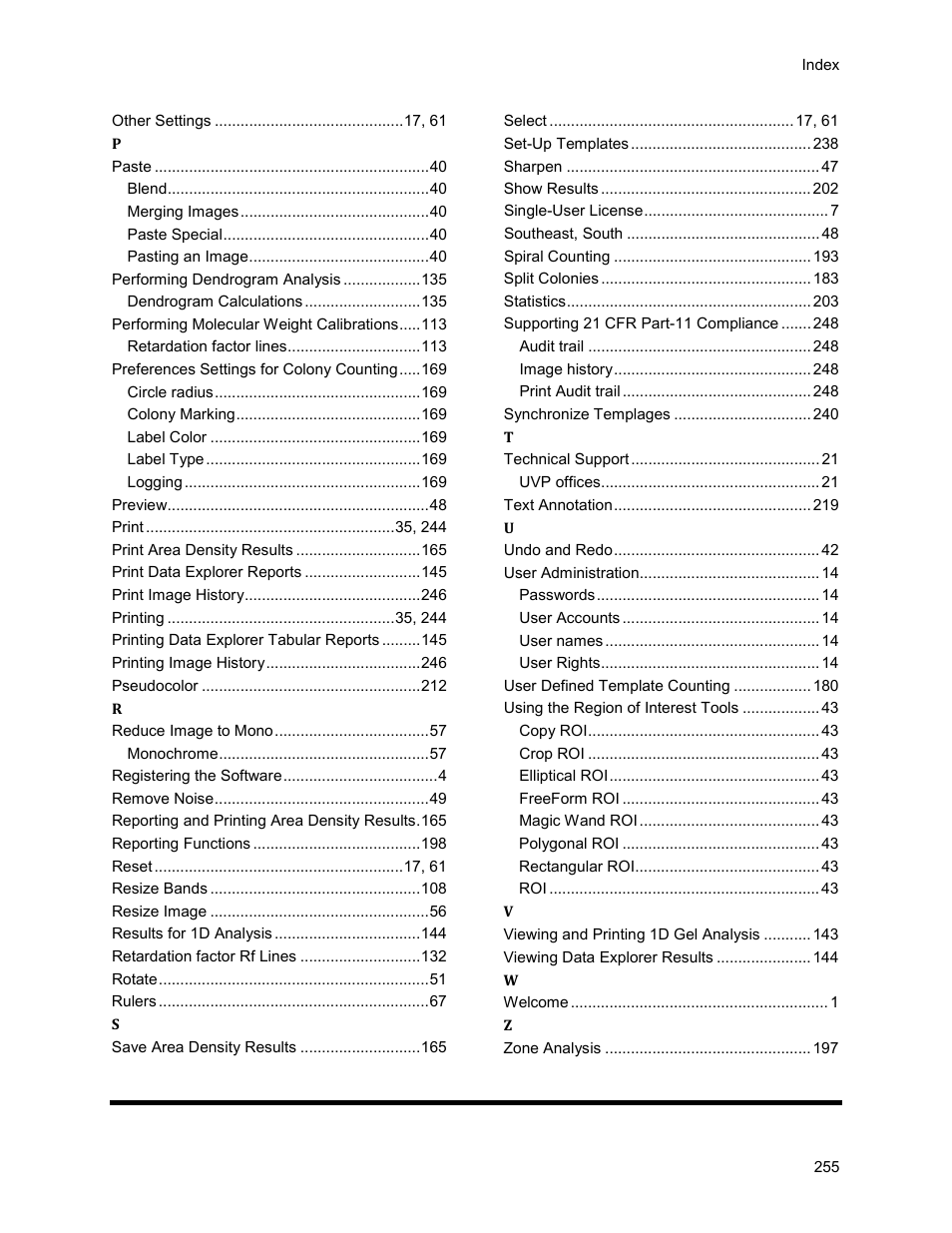 UVP Life Science User Manual | Page 269 / 269