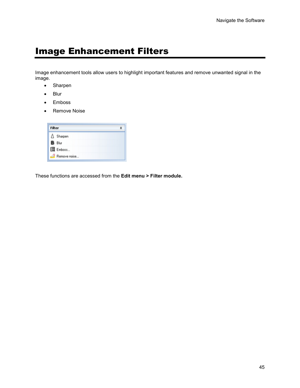 Image enhancement filters | UVP Life Science User Manual | Page 59 / 269