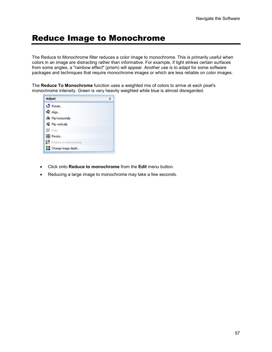 Reduce image to monochrome | UVP Life Science User Manual | Page 71 / 269