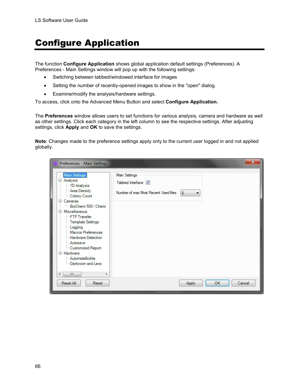 Configure application | UVP Life Science User Manual | Page 80 / 269