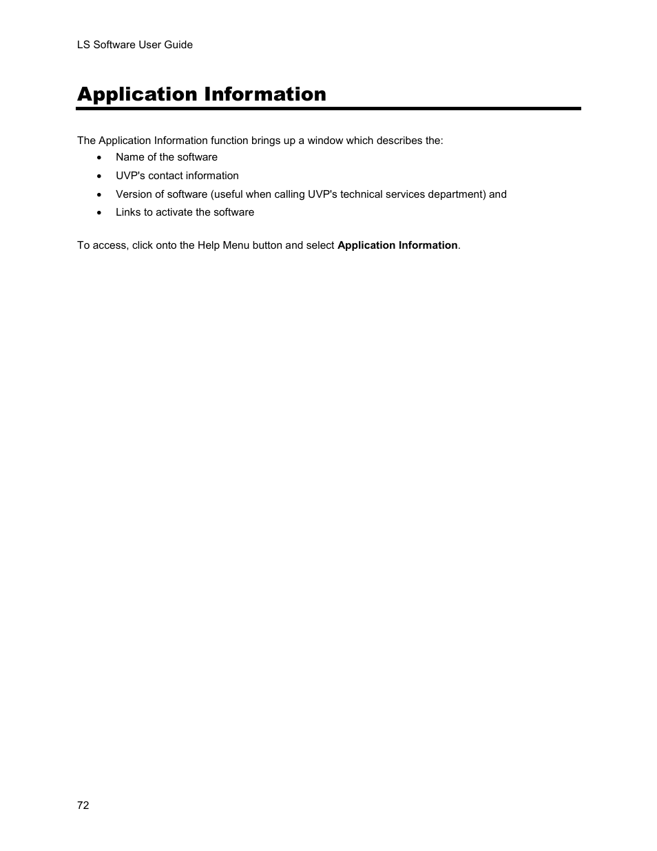 Application information | UVP Life Science User Manual | Page 86 / 269