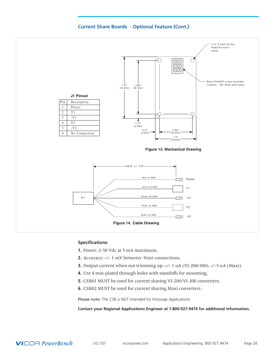 Current share boards - optional feature (cont.) | Vicor 4kW MegaPAC AC-DC Switchers User Manual | Page 28 / 31