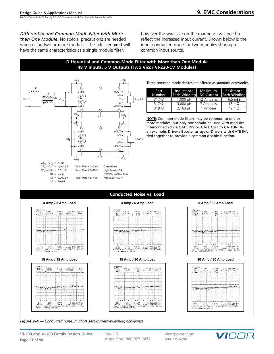 Emc considerations | Vicor VI-J00 Family DC-DC Converters and Configurable Power Supplies User Manual | Page 22 / 99