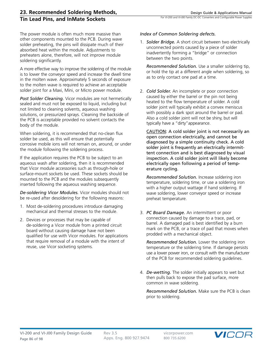 Vicor VI-J00 Family DC-DC Converters and Configurable Power Supplies User Manual | Page 87 / 99