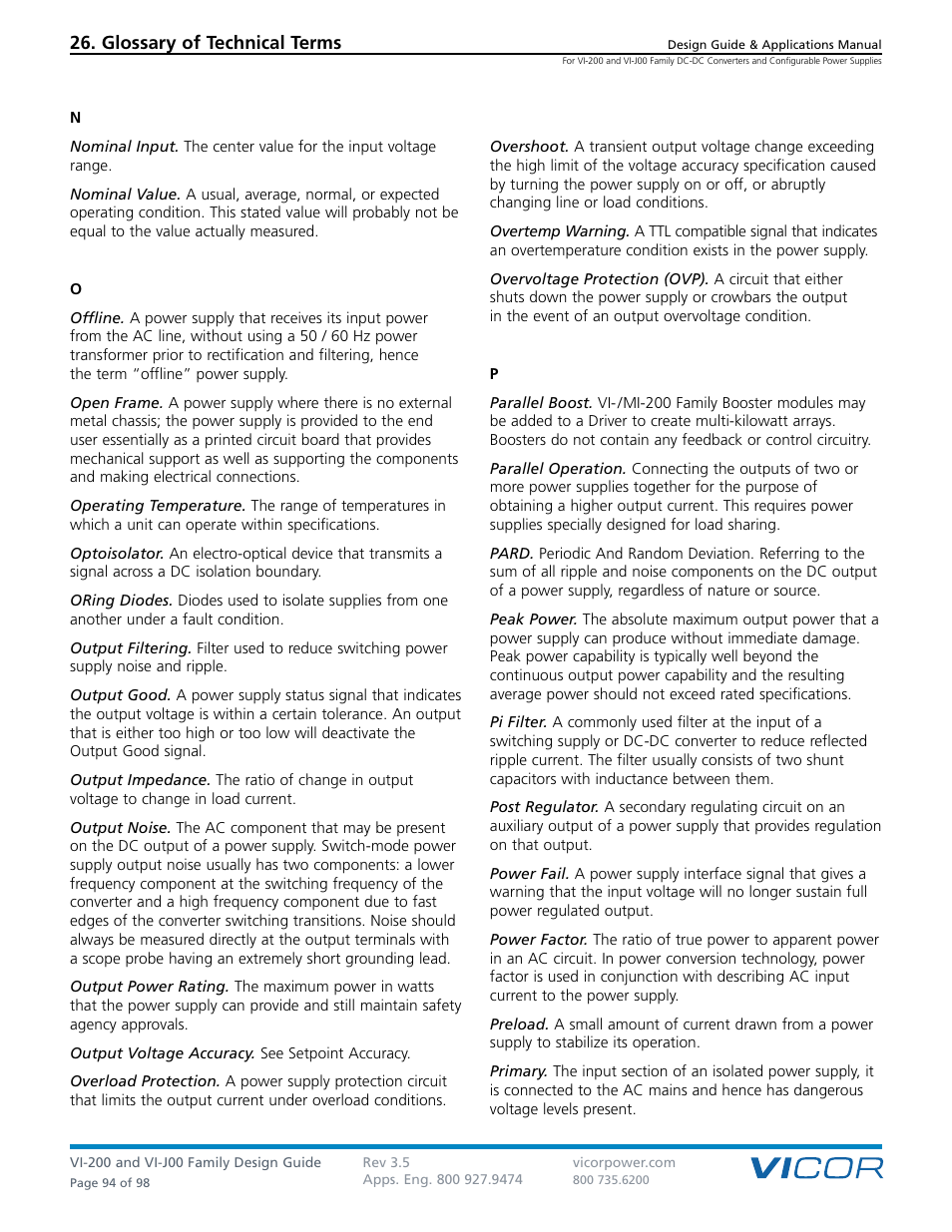Vicor VI-J00 Family DC-DC Converters and Configurable Power Supplies User Manual | Page 95 / 99