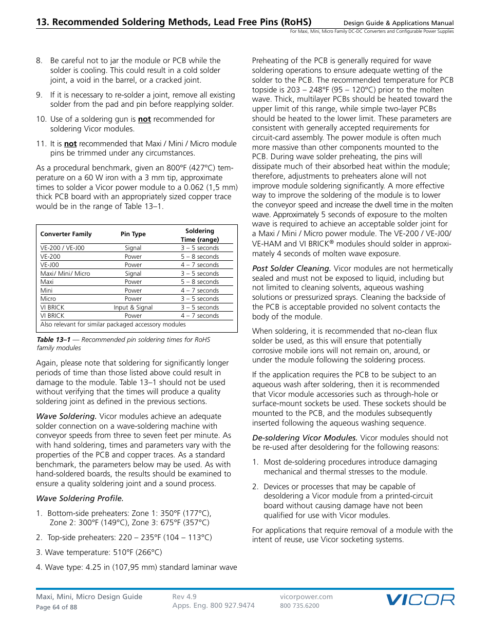 Vicor Micro Family of DC-DC Converter User Manual | Page 65 / 89