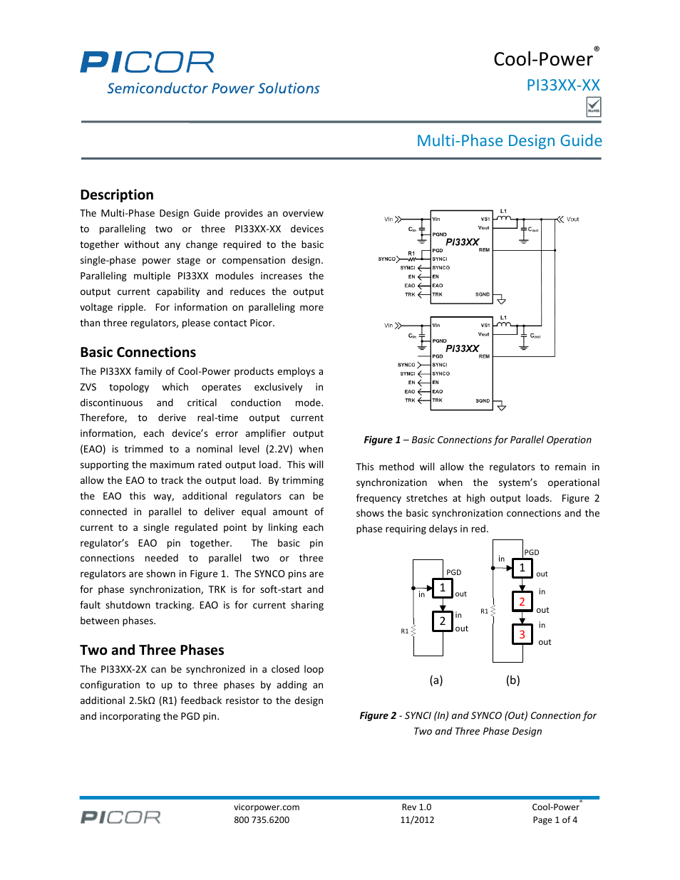 Vicor PI33XX-XX Multi-Phase Design Guide User Manual | 4 pages