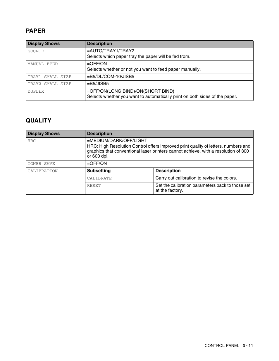 Paper, Quality | Brother HL 2700CN User Manual | Page 68 / 162