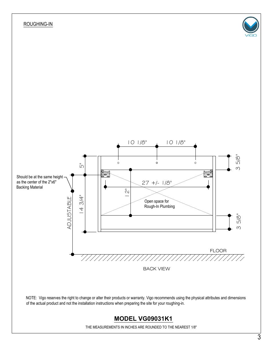 Vigo VG09031K1 User Manual | Page 3 / 7