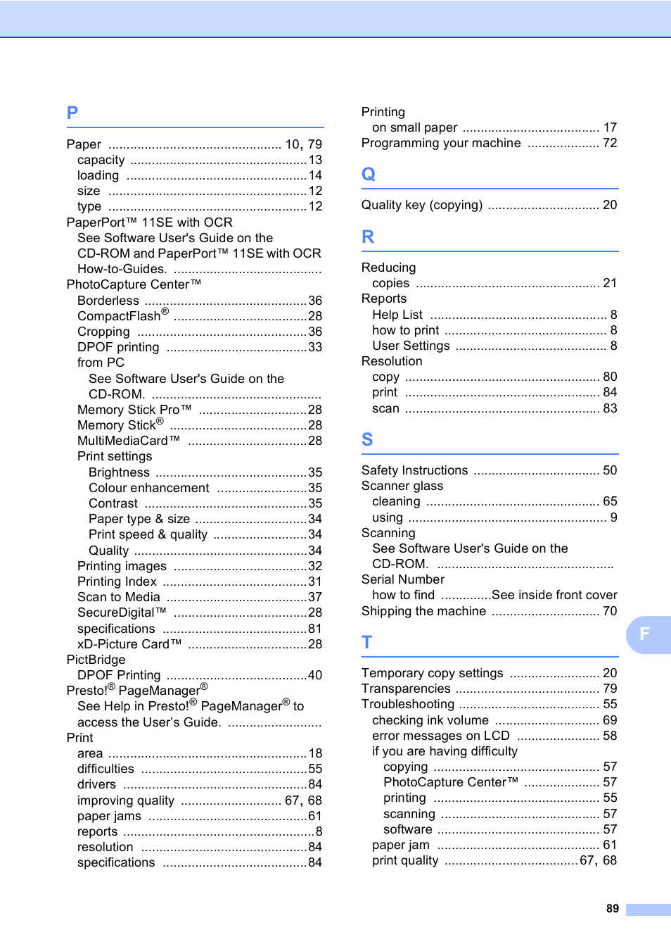 Brother DCP-157C User Manual | Page 97 / 99