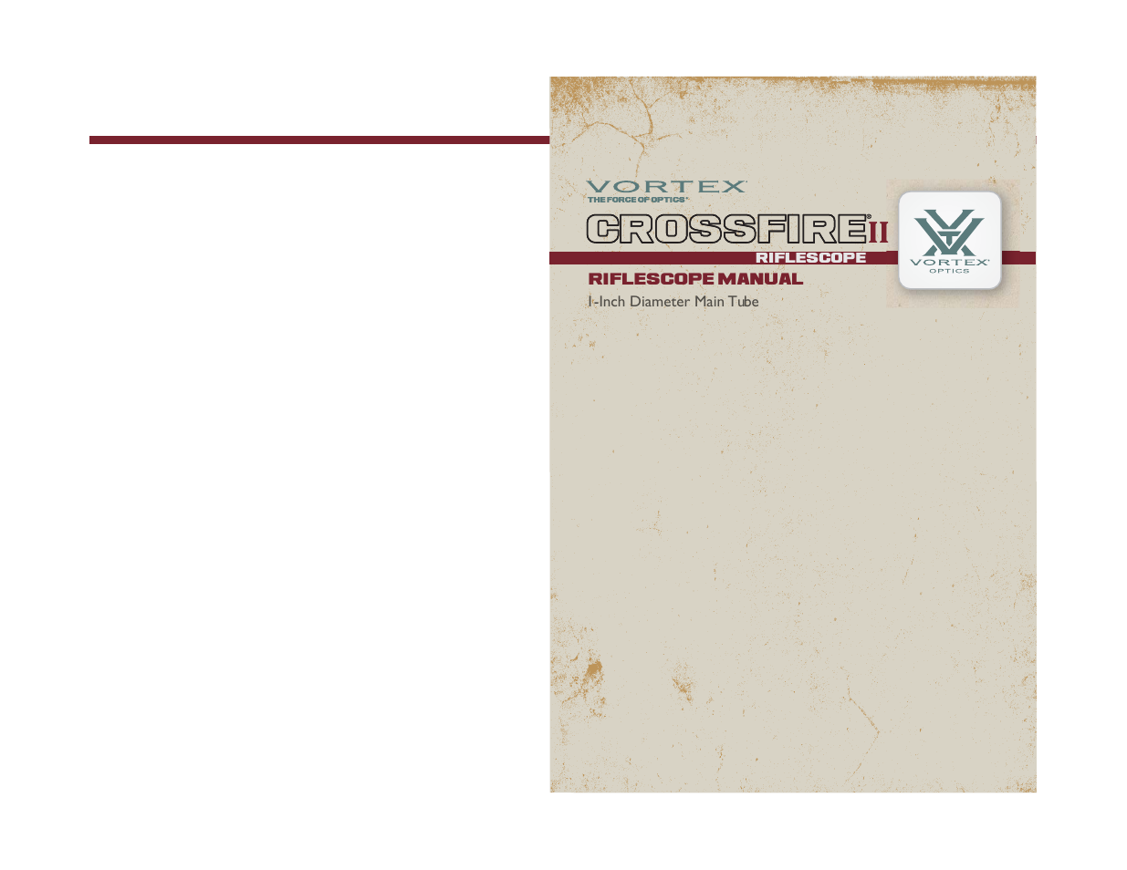 Vortex Optics CROSSFIRE II 2-7X32 RIFLESCOPE User Manual | 9 pages