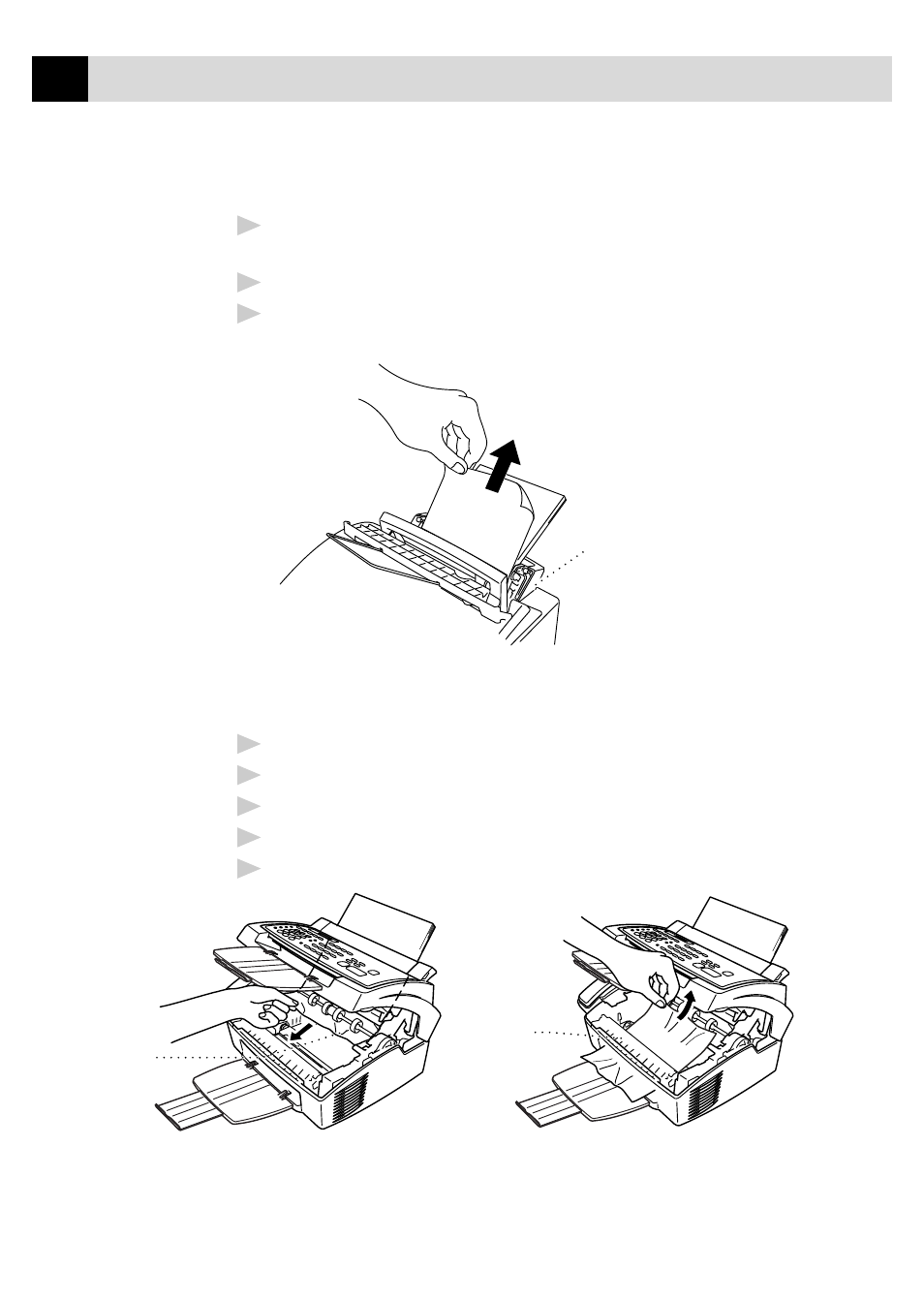 Paper is jammed in the multi-purpose sheet feeder | Brother FAX 3750 User Manual | Page 106 / 207