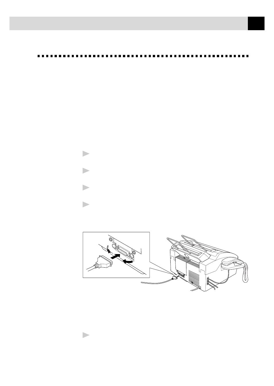 Connecting the fax machine to the computer | Brother FAX 3750 User Manual | Page 149 / 207