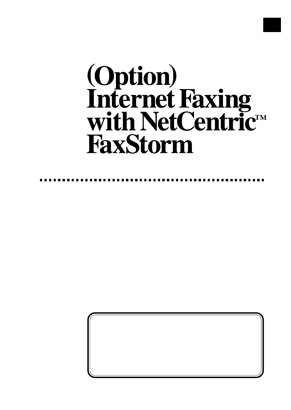 Netcentric internet fax | Brother FAX 3750 User Manual | Page 173 / 207