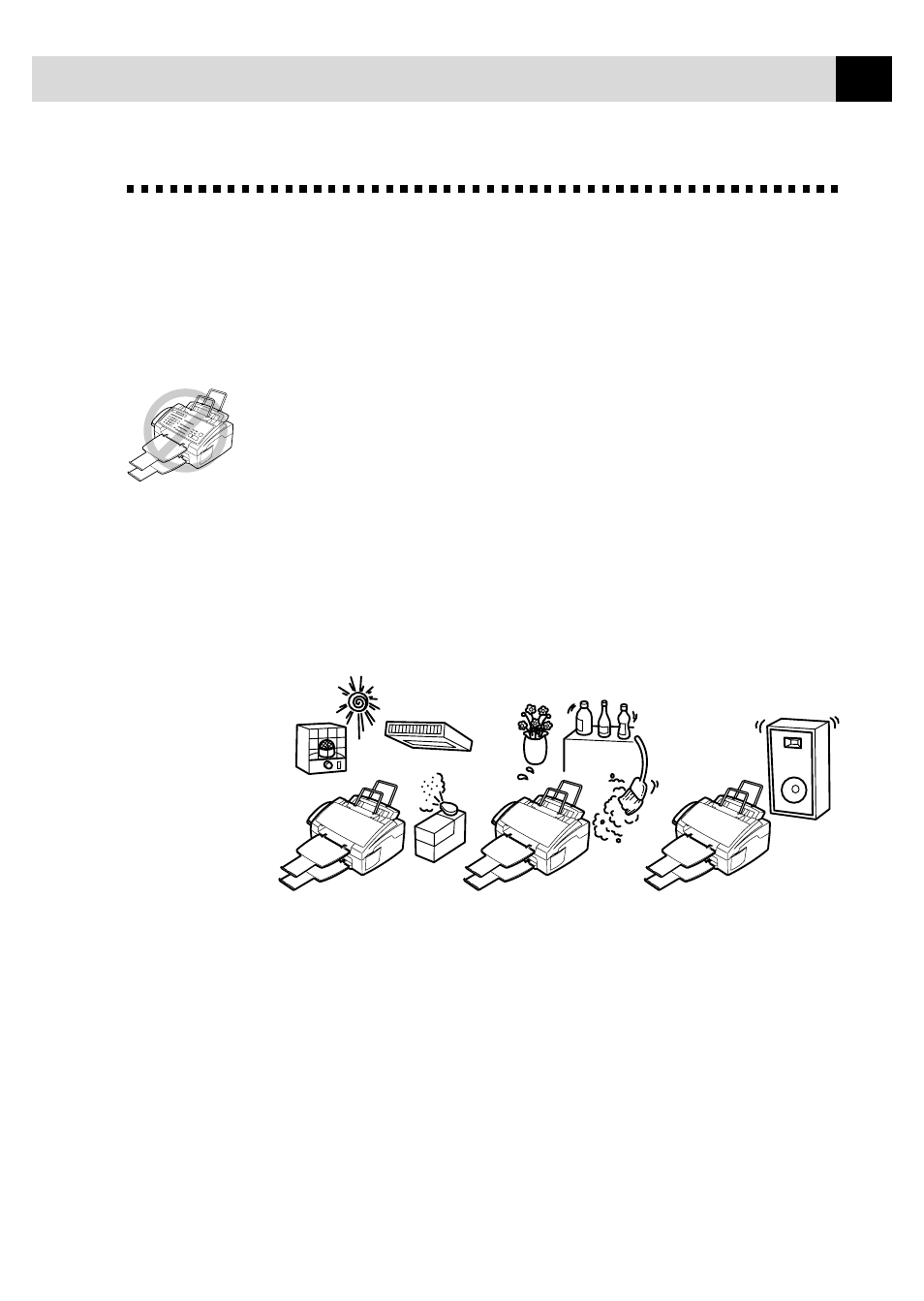 Choosing a location | Brother FAX 3750 User Manual | Page 21 / 207