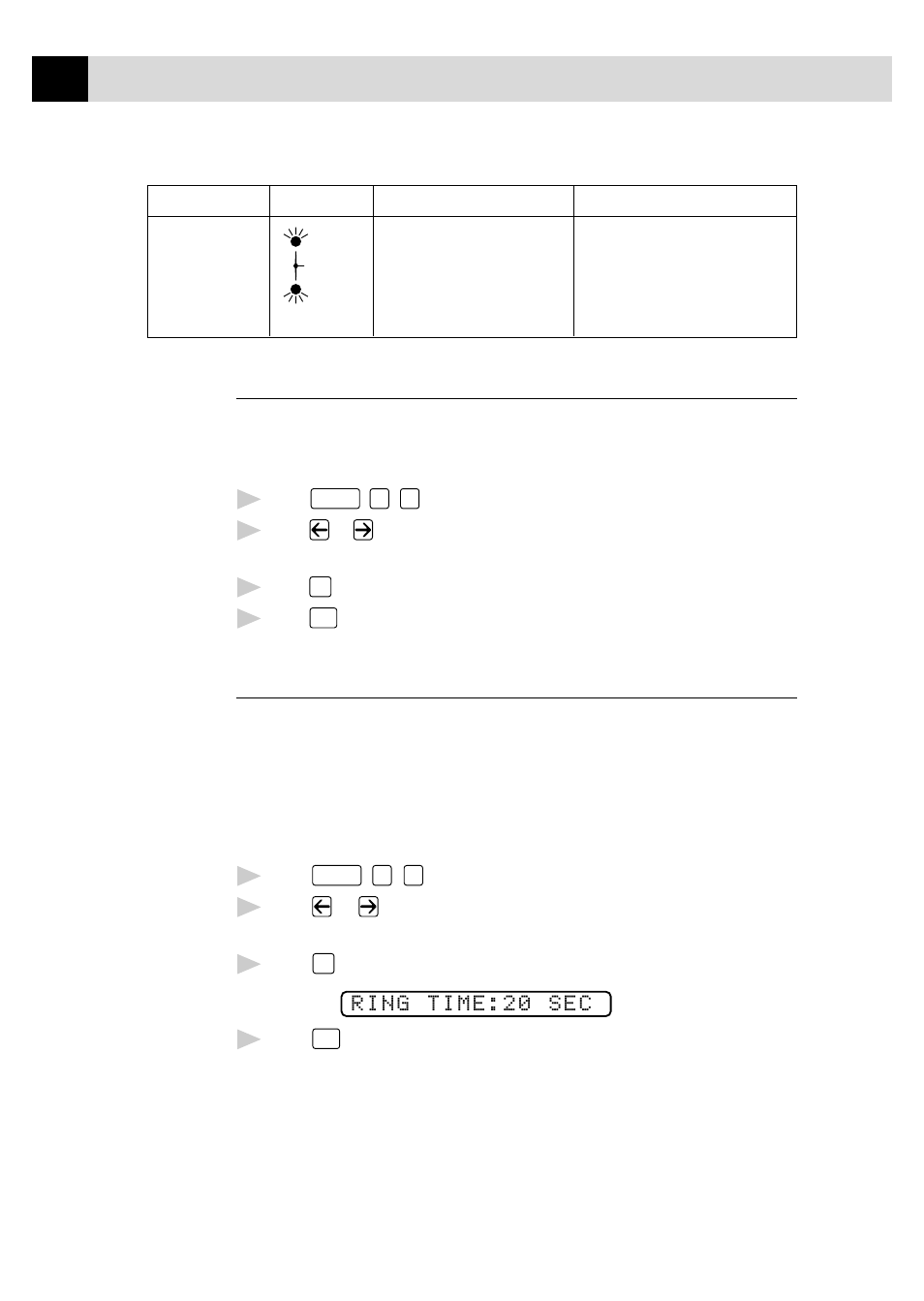 Setting ring delay, Setting f/t ring time, Setting ring delay setting f/t ring time | Brother FAX 3750 User Manual | Page 46 / 207