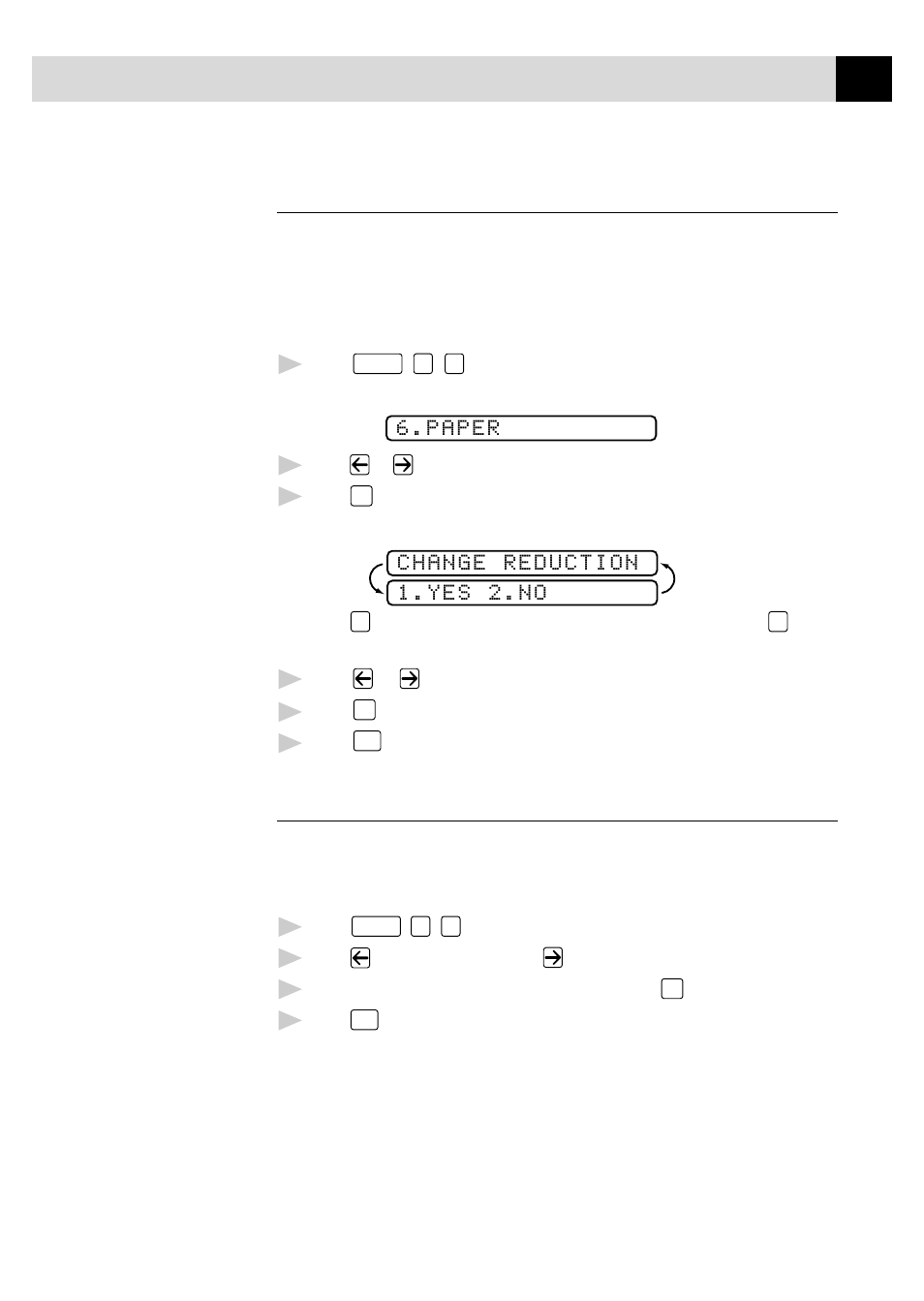 Setting paper size, Setting paper size setting the print density, Setting the print density | Brother FAX 3750 User Manual | Page 49 / 207