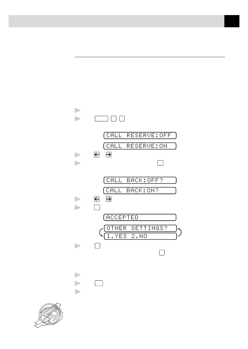 Call reservation | Brother FAX 3750 User Manual | Page 69 / 207