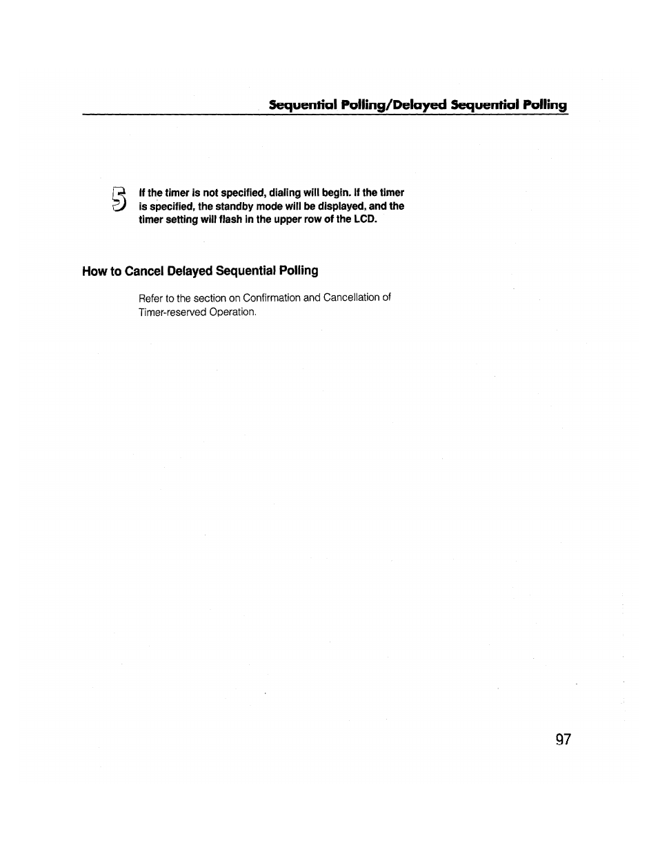 How to cancel delayed sequential polling | Brother FAX-2000P User Manual | Page 109 / 162