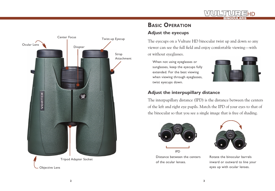 Vortex Optics VULTURE HD 15X56 BINOCULAR User Manual | Page 2 / 5