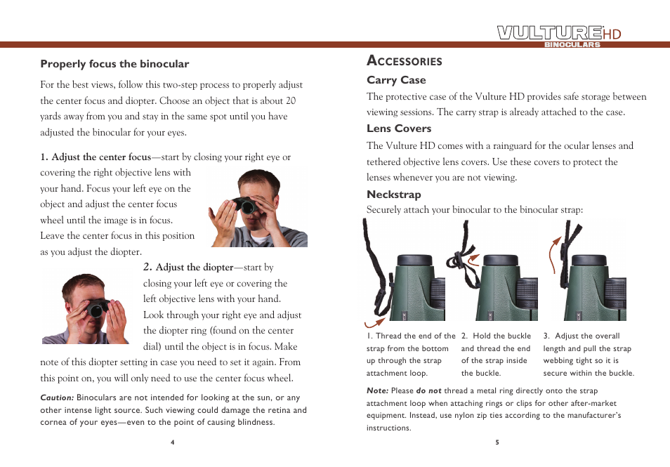 Vortex Optics VULTURE HD 15X56 BINOCULAR User Manual | Page 3 / 5