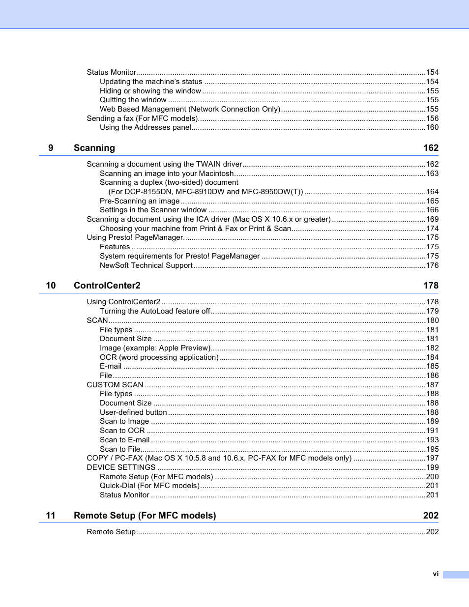 Brother DCP-8155DN User Manual | Page 7 / 271