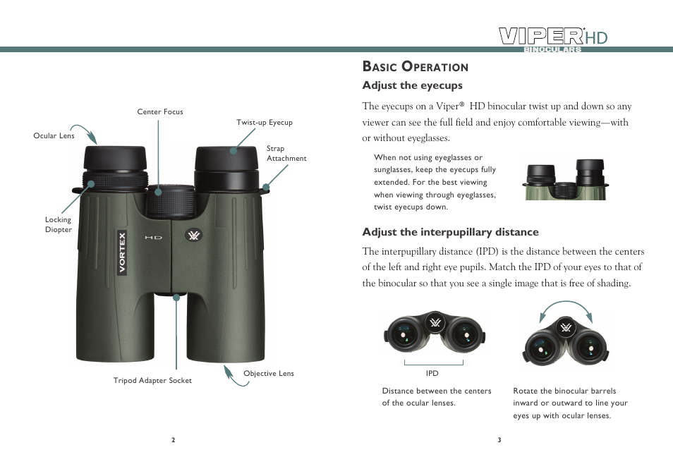 Vortex Optics VIPER HD 15X50 ROOF PRISM BINOCULAR User Manual | Page 2 / 5