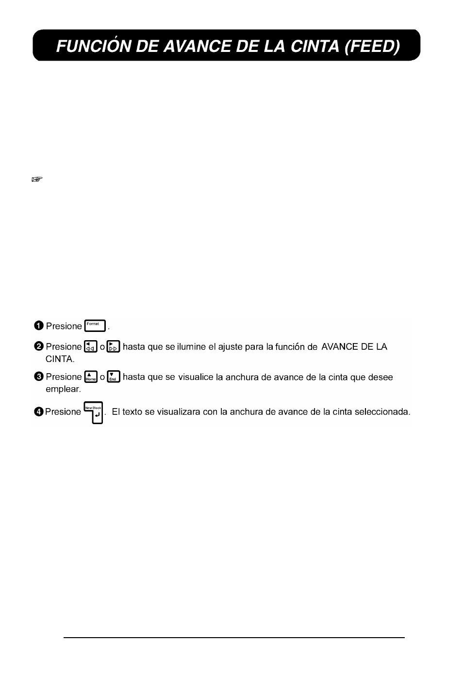Funcion de avance de la cinta | Brother P-TOUCH 530 User Manual | Page 194 / 210