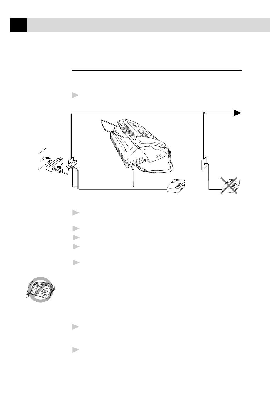 Connections, Outgoing message (ogm) of external tad | Brother 515 User Manual | Page 28 / 120