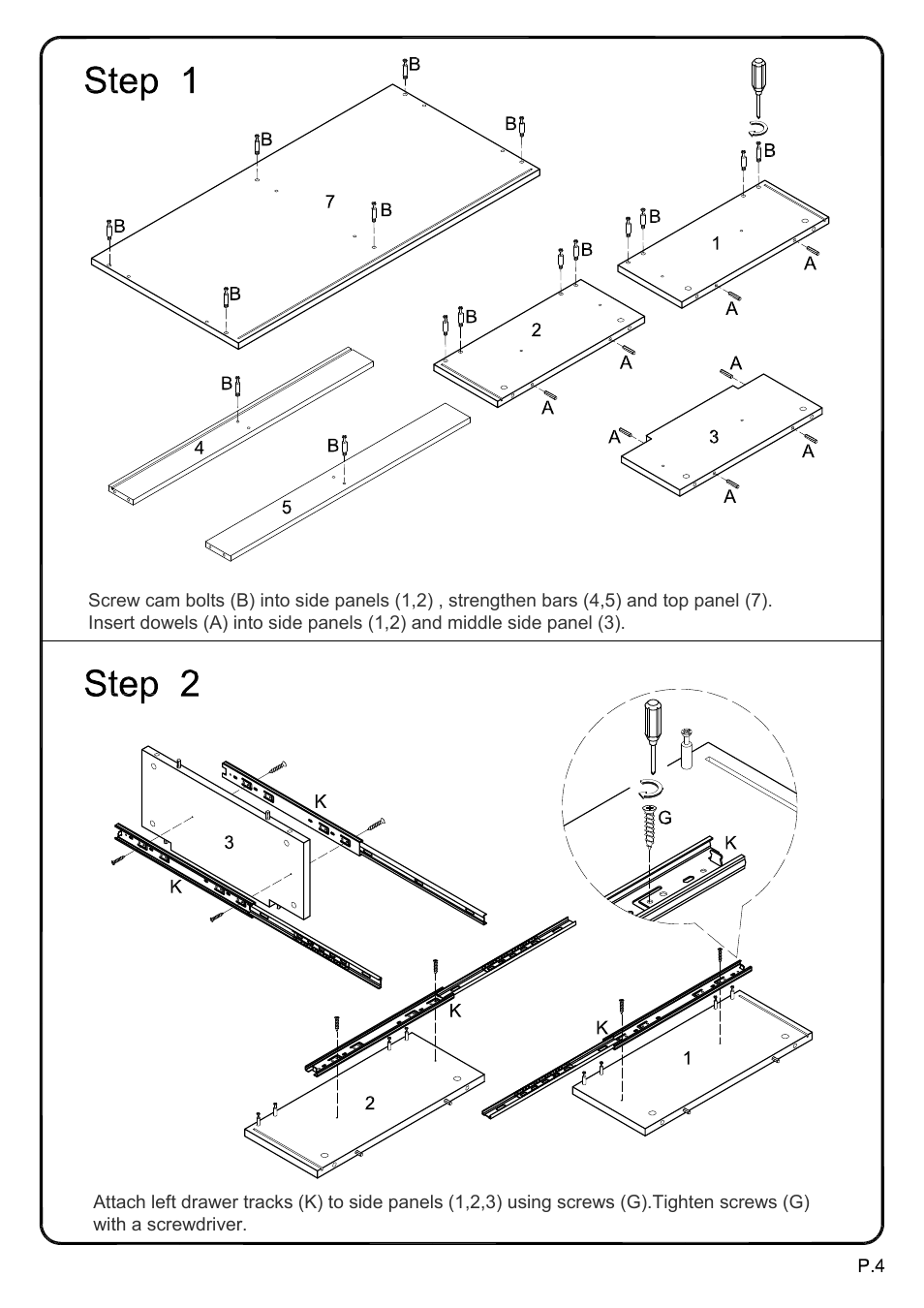 Walker Edison Furniture V60MSC 60 Modern Mosiac TV Stand User Manual | Page 4 / 16